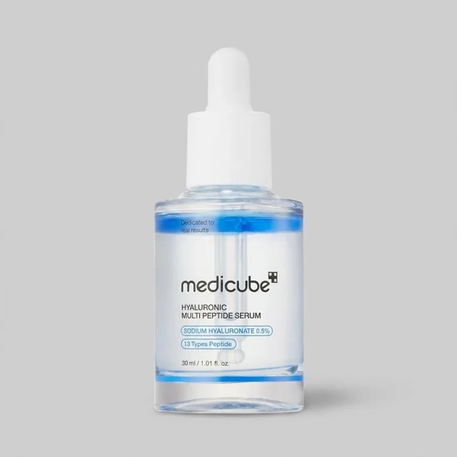 سرم آبرسان و جوانساز پوست مدیکیوب مدل Hyaluronic Multi Peptide مناسب برای انواع پوست حجم 30 میلی‌لیت